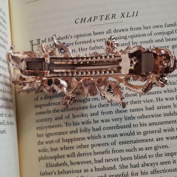 Pink and Purple Floral Hair Clip - Picture 3 of 3